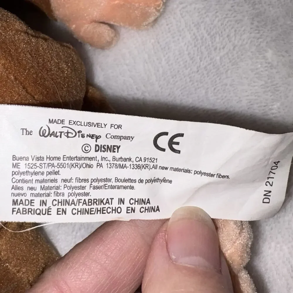 Abu Monkey Aladdin Disney Store Beanbag Stuffed Animal Plush 9” Collectible EUC